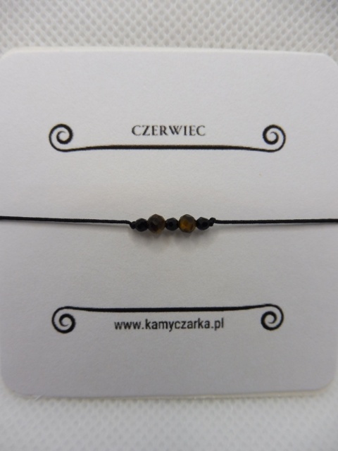 Bransoletka Miesięczna Czerwiec z Tygrysim Okiem Bransoletka Miesięczna Czerwiec z Tygrysim Okiem