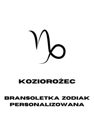 Bransoletka Koziorożec z kamieni naturalnych na jedwabnej nici - Personalizowana