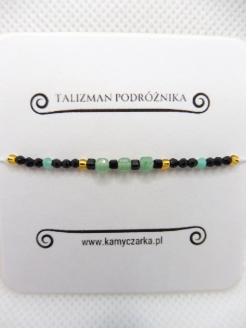 Bransoletka z Czarnym Turmalinem i Awenturynem Gold Bransoletka z Czarnym Turmalinem i Awenturynem Gold