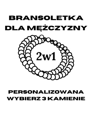 Bransoletka 2w1 z Kamieniami Naturalnymi - Personalizowana