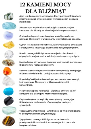 Bransoletka dla Bliźniąt 12 KAMIENI MOCY