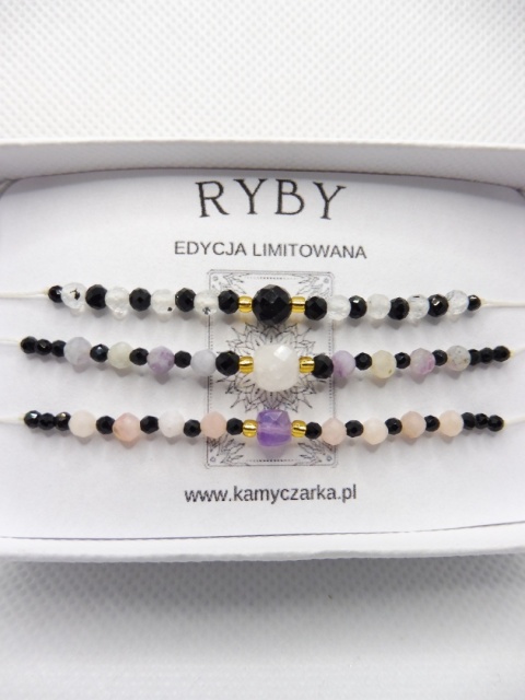 Zestaw Trzech Bransoletek z Kamieniami Naturalnymi Dla Ryby Zestaw Trzech Bransoletek z Kamieniami Naturalnymi Dla Ryby