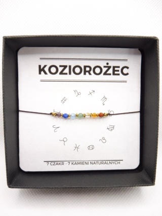 Bransoletka 7 CZAKR/7 Kamieni Mocy Zodiakalna Gold