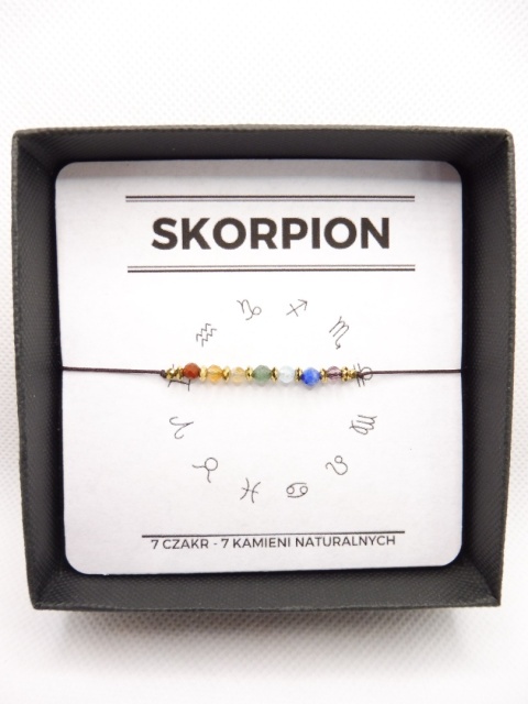 Bransoletka 7 CZAKR/7 Kamieni Mocy Zodiakalna Gold