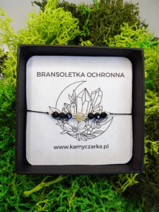 Bransoletka ''Ochrona i Sukces'' z Czarnym Turmalinem i Cytrynem Silver