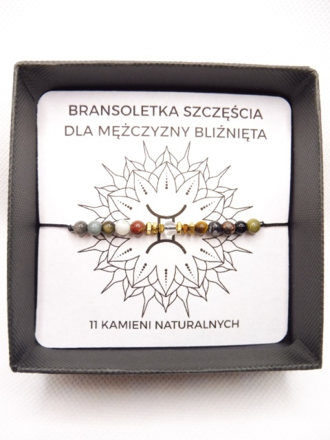 Bransoletka dla Bliźnięta Męska Na Szczęście