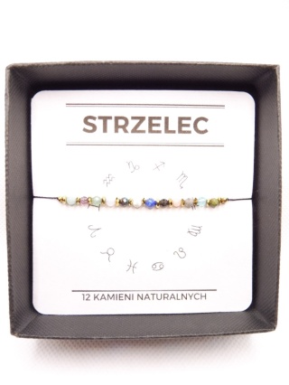Bransoletka dla Strzelca 12 KAMIENI MOCY