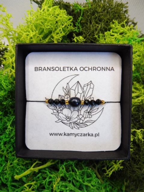 Bransoletka z Czarnym Turmalinem i Czarną Perłą