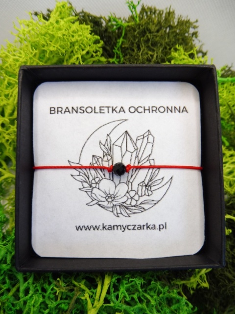 Bransoletka z Czarnym Turmalinem na Czerwonym Sznurku Na Ochronę