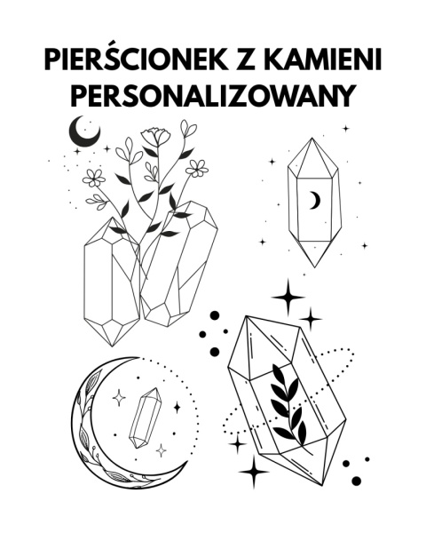 Pierścionek z kamieni naturalnych - Personalizowany