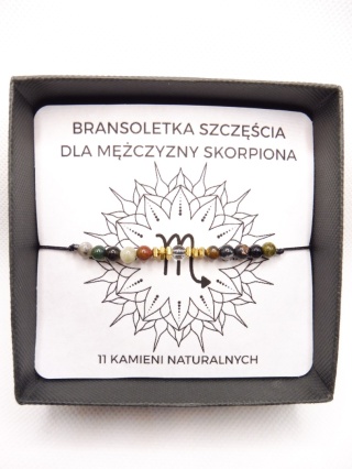 Bransoletka dla Skorpiona Męska Na Szczęście